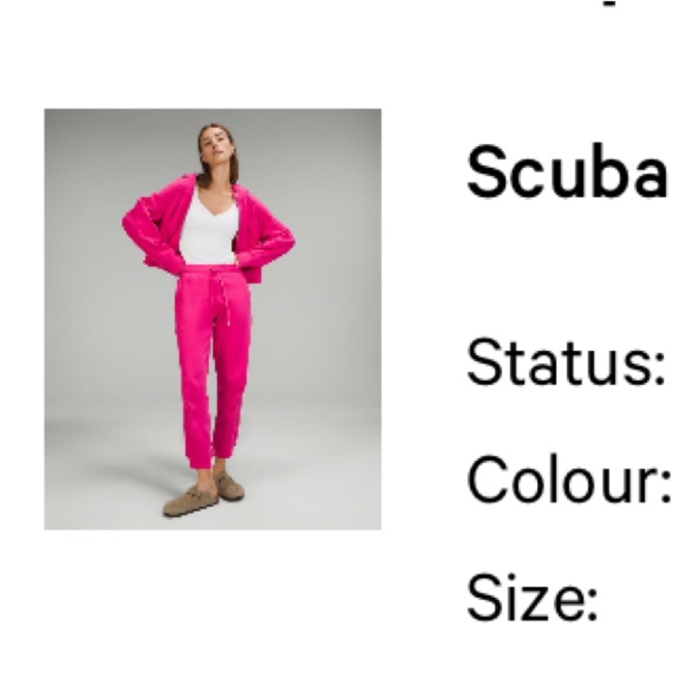 Lulu lemon scuba cropped sonic pink